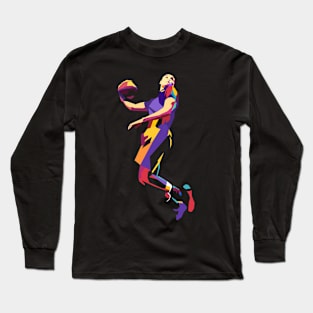 Basketball Pop Art Long Sleeve T-Shirt